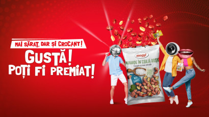 Mogyi promovează arahidele &icirc;n coajă roșie mai sărate* printr-o campanie de vară pentru consumatorii din retailul tradițional