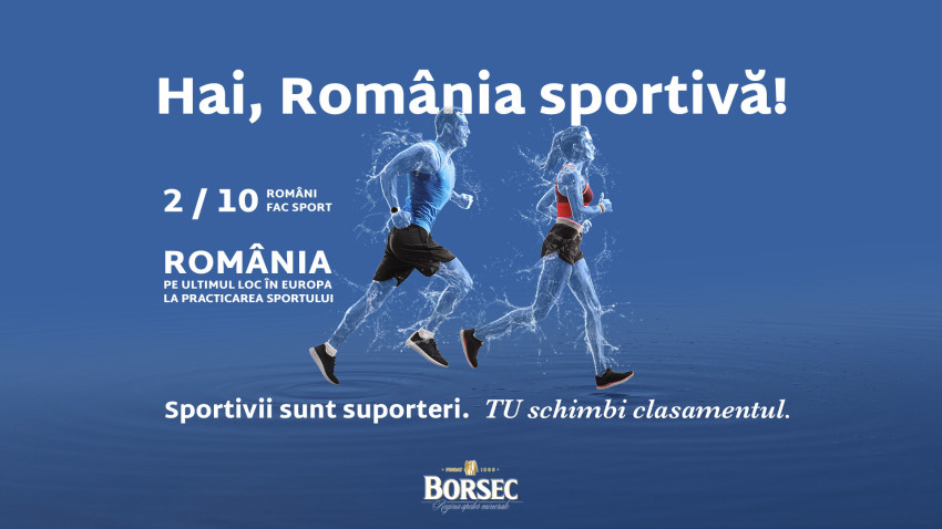 Hai, România Sportivă – campania prin care Borsec îi pune pe sportivi în tribune și pe noi pe teren