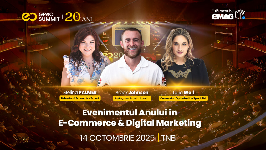 Primii speakeri internaționali confirmați la GPeC SUMMIT 14 Octombrie – ediția aniversară de 20 de ani a celui mai important eveniment de E-Commerce și Digital Marketing din regiune