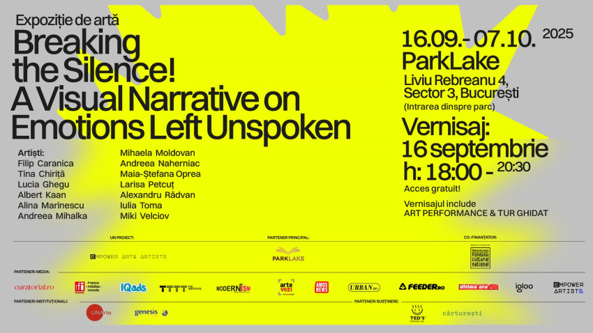 „Breaking the Silence: A Visual Narrative on Emotions Left Unspoken” - 13 artiști, un subiect tabu, un spațiu neconvențional