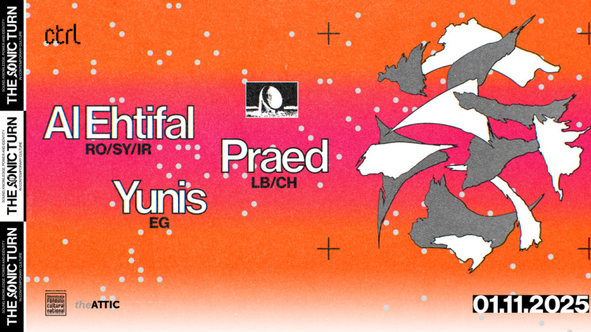Pe 1 noiembrie, The Sonic Turn prezintă o seară de concerte la Control Club cu Al. Ehtifal, Praed, Yunis LIVE