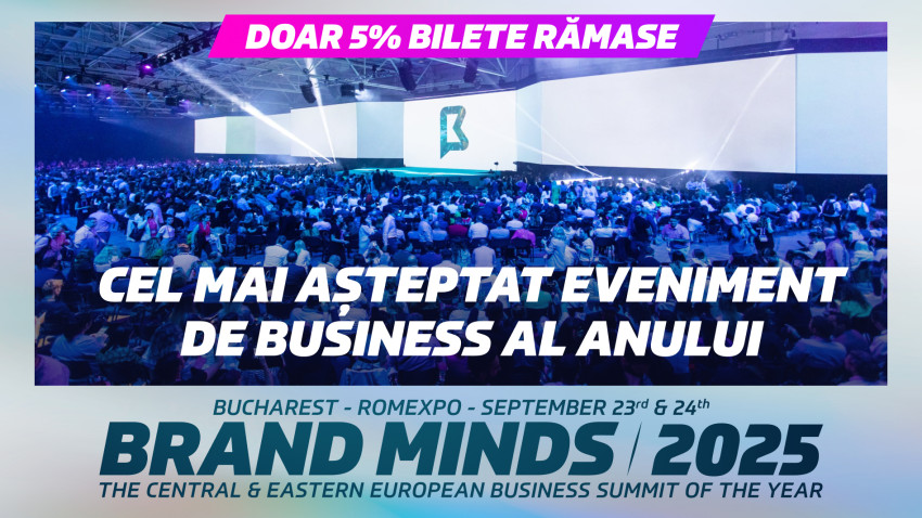 BRAND MINDS 2025 – 95% SOLD OUT. Ultimele zile până la cel mai așteptat eveniment de business al anului