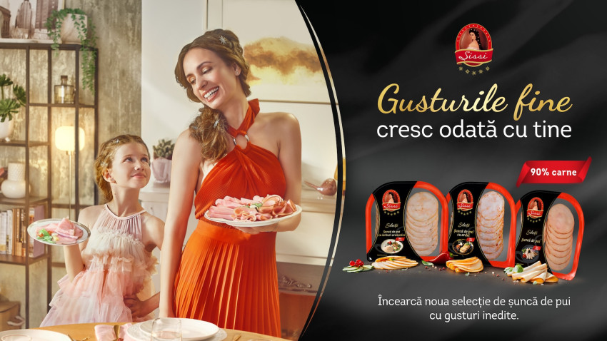 Caroli Foods Group completează portofoliul brandului Sissi cu gama Selecții: trei produse cu șuncă de pui și combinații inedite
