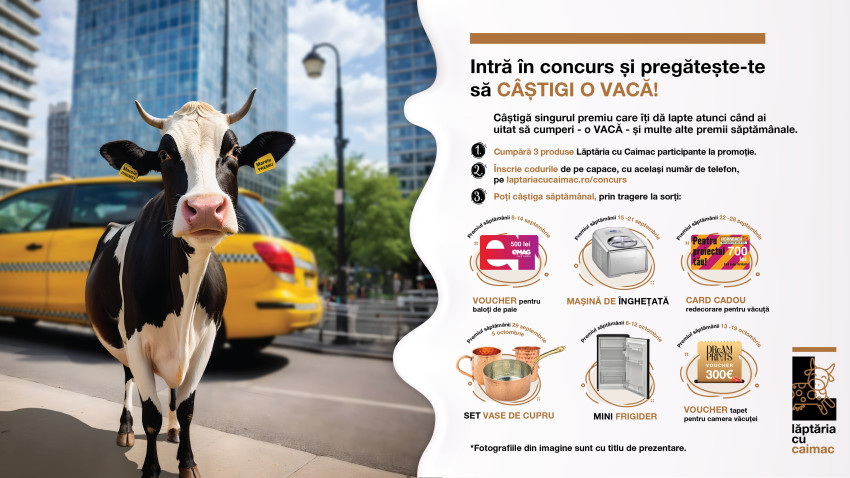 O VACĂ în viața ta? Lăptăria cu Caimac spune „DA” printr-o campanie națională cu umor și naturalețe