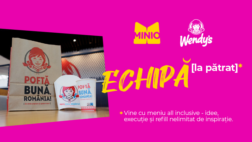 Minio Studio, agenția creativă strategică a Wendy’s în România: Construim un brand global, conectat la cultura locală