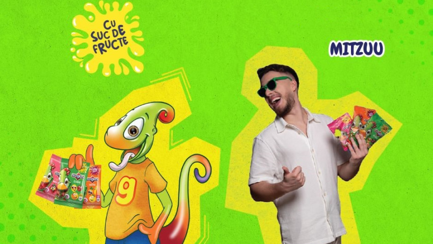 Colaborarea dintre SUGUS și INVENTIVE+ a dus la o nouă campanie de succes: „Mesteci și faci față distracției cu GUS x Mitzuu” care a comunicat catre copii si adolescenti noua reteta cu suc de fructe adaugat