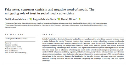 Cercetătorii UBB explică cum știrile false influențează percepția asupra brandurilor