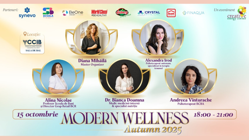 Modern Wellness - O seară despre echilibrul real, într-o lume agitată, dedicată ȚIE