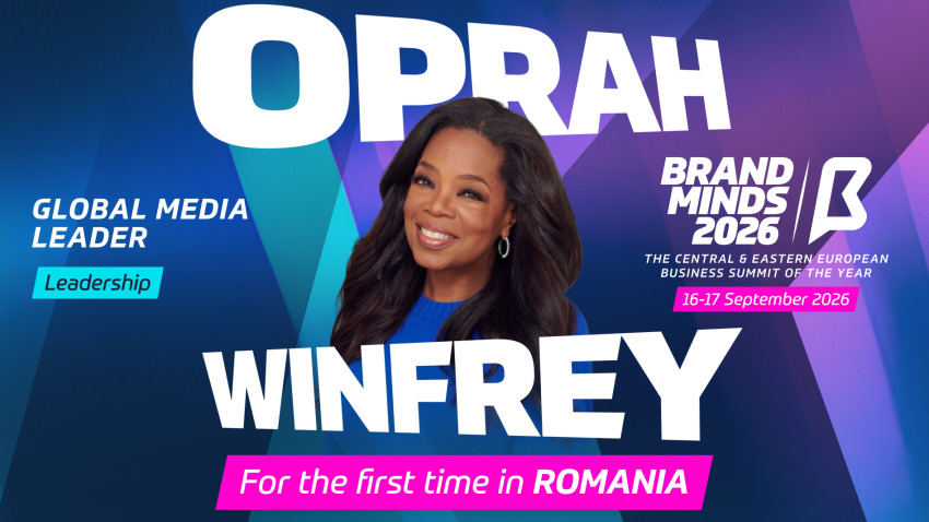 Oprah Winfrey for the first time in Romania at BRAND MINDS – the most important business summit in Central and Eastern Europe