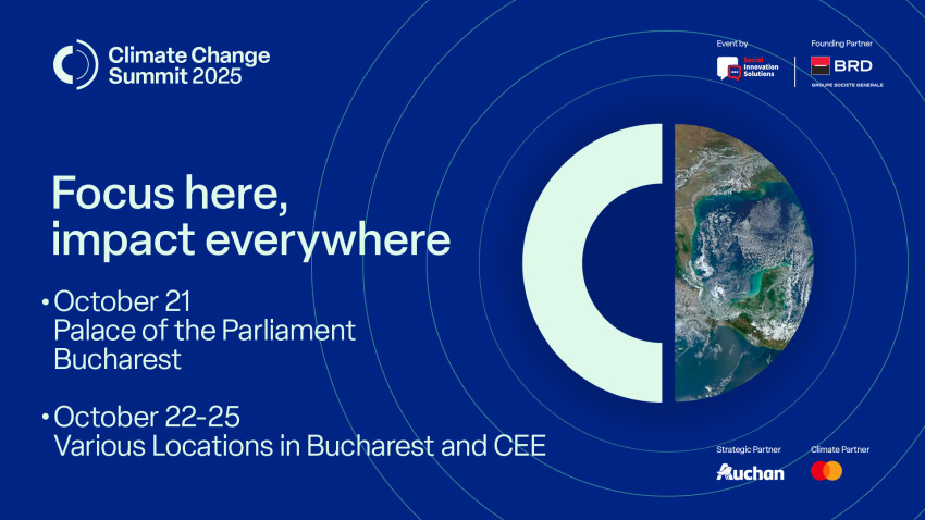 București devine epicentrul acțiunii climatice. 10 motive să participi la Climate Change Summit 2025