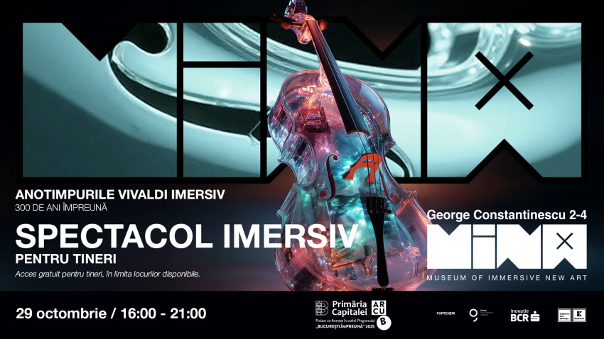 „Anotimpurile Vivaldi Imersiv – 300 de ani Împreună” - o experiență imersivă se lansează la MINA în parteneriat cu ARCUB