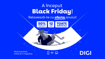 Black Friday simplifică alegerea: abonamentele DIGI au preț redus cu 50% timp de un an