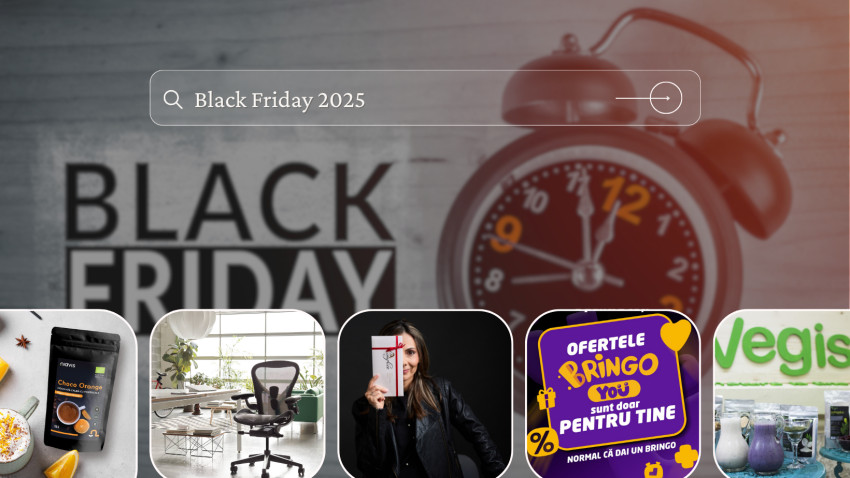 Black Friday cu reduceri de neratat la Vegis, Niavis, Workspace Studio, Bringo și Complice