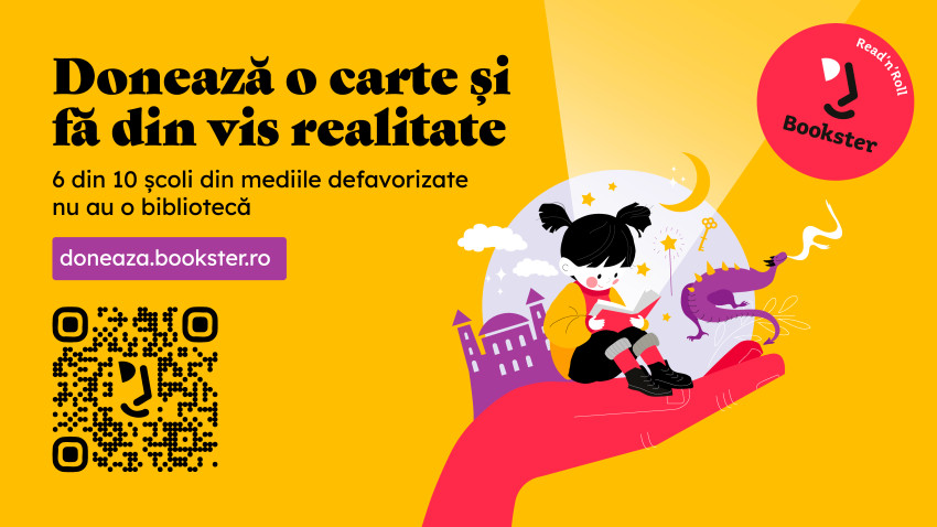 „Magia unei biblioteci” se întoarce în 1.000 de școli din România. Doneazǎ o carte şi fǎ din vis realitate, alături de Bookster și Fundația Îmi Pasă