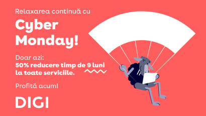 De Cyber Monday, DIGI prelungește sezonul ofertelor, cu 50% discount &icirc;n primele nouă luni