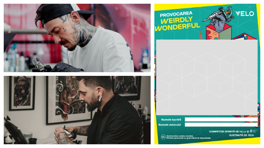 Nu ratați provocarea VELO. Mai sunt doar câteva zile în care puteți înscrie cele mai surprinzătoare idei de tatuaje