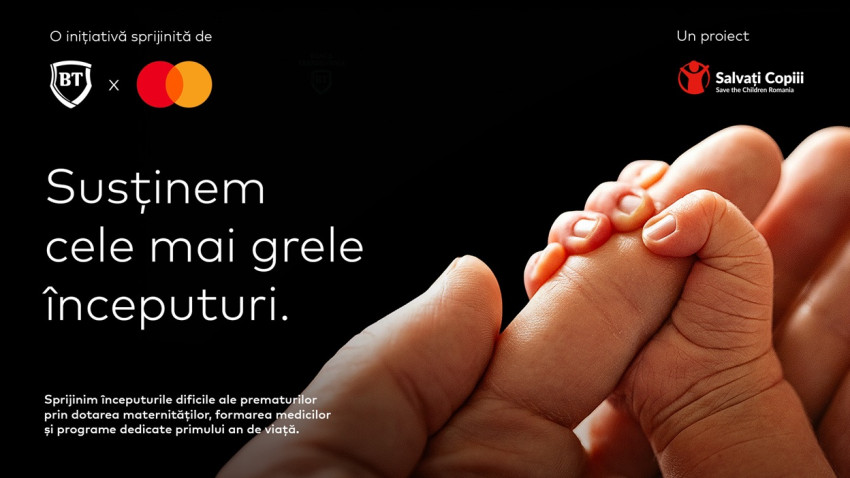 Mastercard și Banca Transilvania, în parteneriat cu Salvați Copiii România, lansează programul „Susținem cele mai grele începuturi”, o inițiativă de 1,5 milioane de euro pentru reducerea mortalității infantile în România