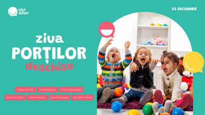 Help Autism marchează Ziua Internațională a Persoanelor cu Dizabilități prin organizarea Zilei Porților Deschise &icirc;n toate Centrele Help Autism