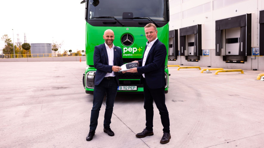 PepsiCo continuă să investească în transportul sustenabil și integrează în flota sa camionul electric Mercedes-Benz eActros 600