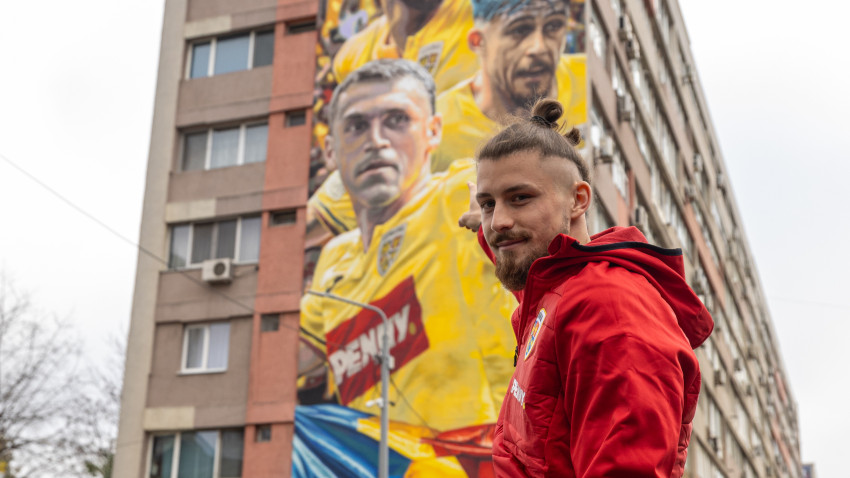 PENNY și Federația Română de Fotbal aduc culoare lângă Arena Națională: primul mural dedicat echipei naționale de fotbal a României