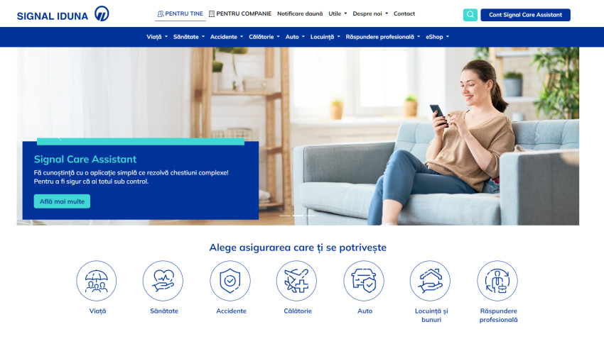 IDEOLOGIQ și SIGNAL IDUNA România ridică standardul digital printr-un website construit pentru performanță și creștere sustenabilă