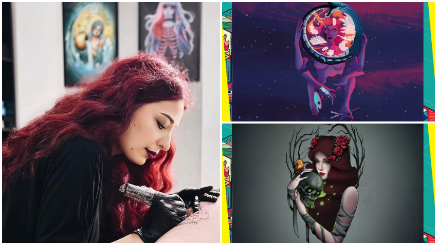 Tattoo Weirdly Wonderful. Cristiana Mantu: Crearea unui design de tatuaj cere un echilibru intre estetica si functionalitate. Liniile trebuie sa fie suficient de clare pentru a rezista in timp, iar compozitia trebuie adaptata formei naturale a corpului