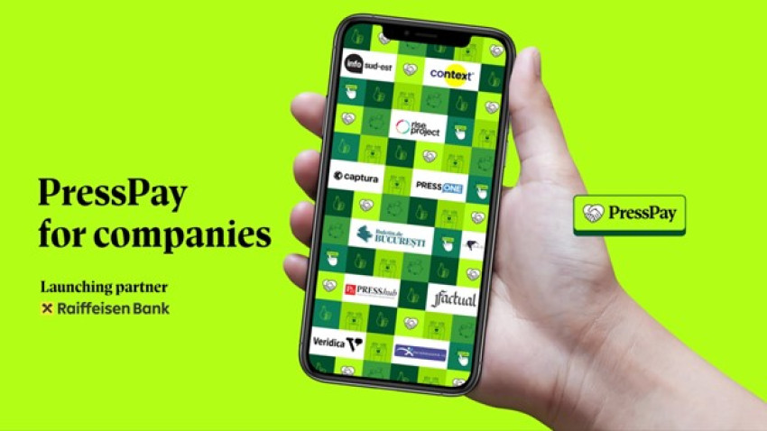 S-a lansat un nou mecanism de finanțare a jurnalismului de interes public: „PressPay for Companies”. Raiffeisen Bank este primul partener