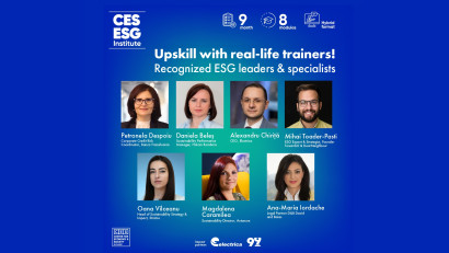 &Icirc;nvață ESG aplicat, cu traineri real-life.&nbsp;&Icirc;nscrie-te acum la CES ESG Institute &ndash; primul program privat de corporate learning ESG din Rom&acirc;nia