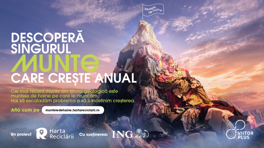 Muntele de Haine atrage atenția asupra volumului alarmant de deșeuri textile din România într-un mod neașteptat. O inițiativă Saatchi & Saatchi + The Geeks pentru Viitor Plus, cu sprijinul ING Bank