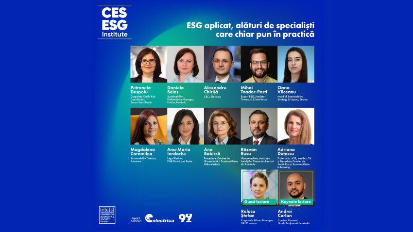 Au început cursurile la CES ESG Institute: Primul program de studiu 100% privat în domeniul sustenabilității