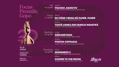 Maraton Gopo: filme c&acirc;știgătoare revin pe marele ecran -&nbsp;selecție aniversară la Apollo111 Cinema