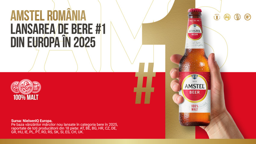 Heist Industries semnează cea mai mare lansare de bere din Europa în 2025 prin campania Amstel® „Prietenii sunt la un Amstel distanță”
