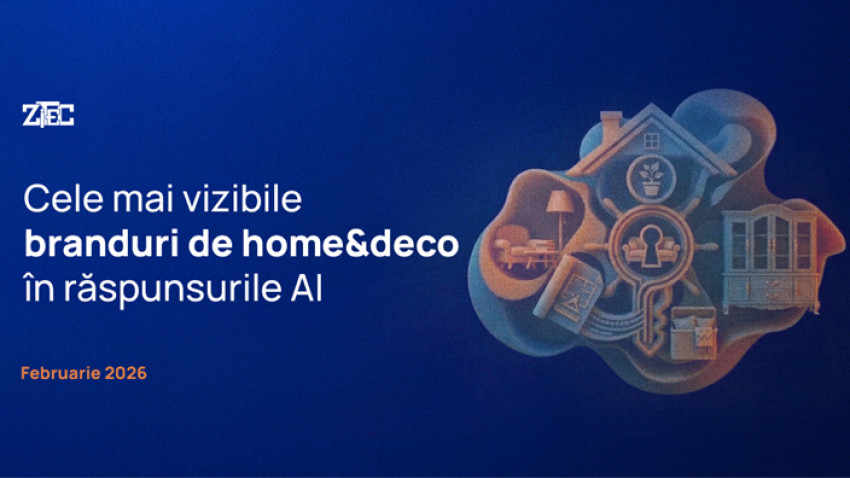 Cele mai vizibile branduri de home & deco în răspunsurile AI în luna Februarie 2026 | By Zitec