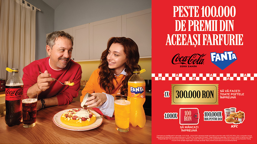 VML rescrie rețeta conexiunilor pentru Coca-Cola Zero Zahăr & Fanta în campania „Din aceeași farfurie”