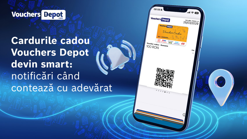 Cardurile cadou devin mai smart: acum te notifică înainte să expire și în apropierea locațiilor unde pot fi utilizate