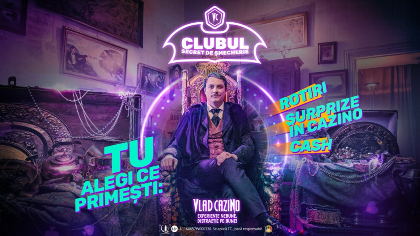 Vlad Cazino face pasul următor și lansează „Clubul Secret de Șmecherie”