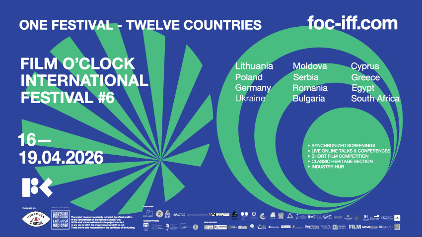 Film O’Clock International Festival #6 are loc între 16–19 aprilie și reunește 12 țări din Europa și Africa, într-un program dedicat memoriei și cinemaului de patrimoniu