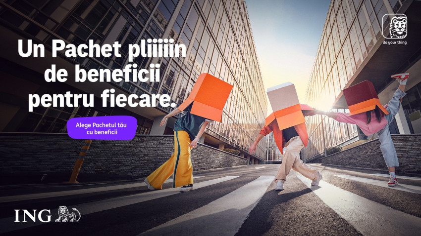 ING și Saatchi & Saatchi aduc mai multă libertate în banking și lansează în premieră în România pachetele de cont curent cu beneficii: Pachetele ING