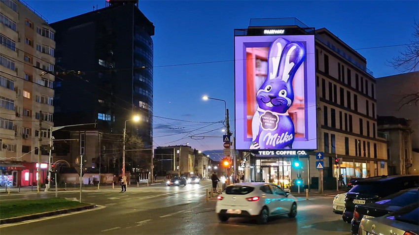 Mai mult decât un ecran, o poveste cu iepurași: Milka transformă Bucureștiul într-o bibliotecă a surprizelor 3D