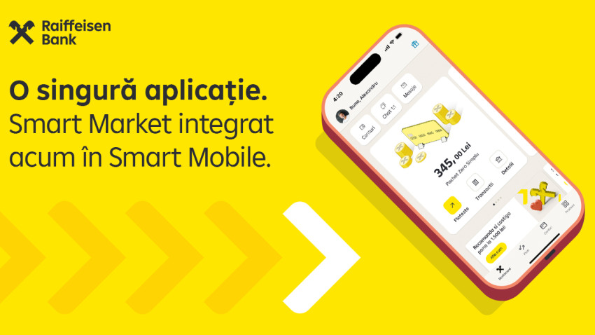 Raiffeisen Bank integrează Smart Market direct în Smart Mobile, simplificând experiența digitală a clienților
