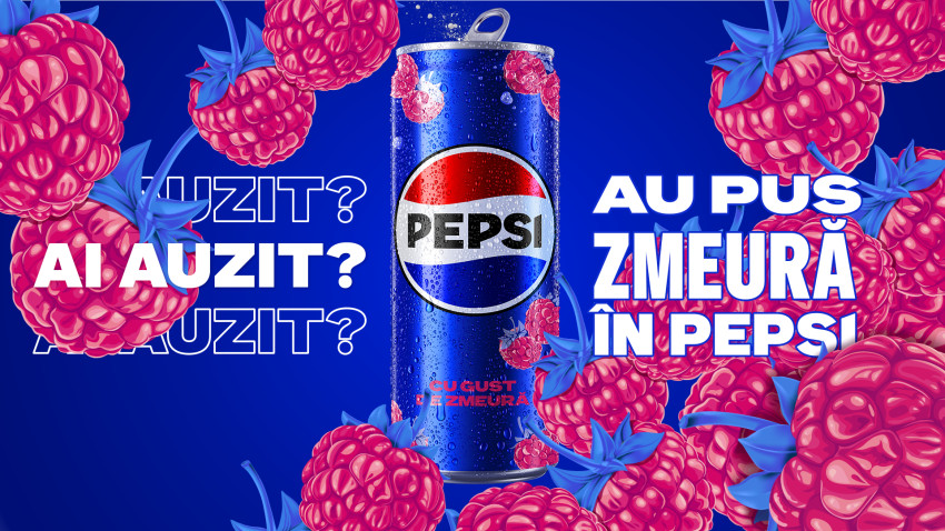 Au pus ceva în Pepsi! O lansare cu zmeură care sare din feed