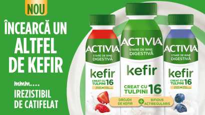 Danone aduce&nbsp;Activia&nbsp;Kefir&nbsp;pe piața din Rom&acirc;nia
