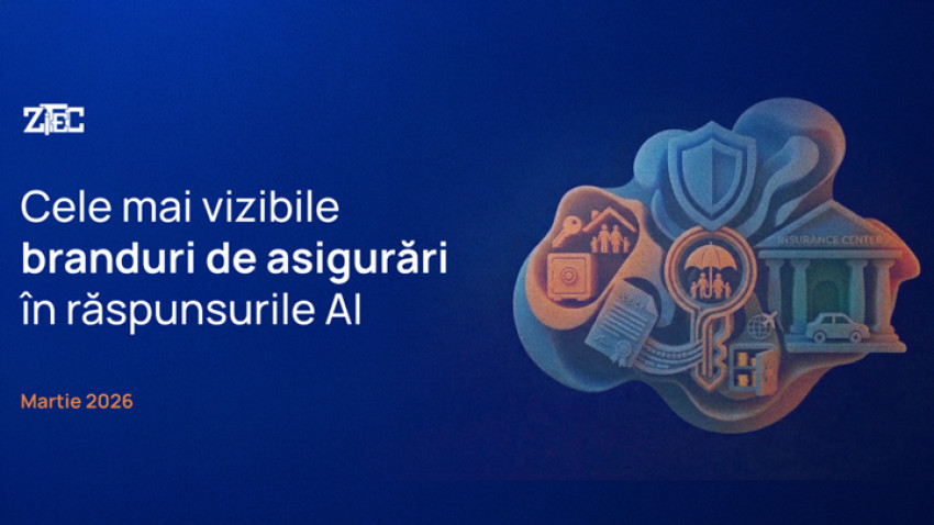 Cele mai vizibile companii de asigurări în răspunsurile AI în luna Martie 2026 | By Zitec
