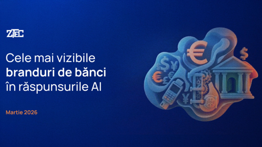 Cele mai vizibile bănci în răspunsurile AI în luna Martie 2026 | By Zitec
