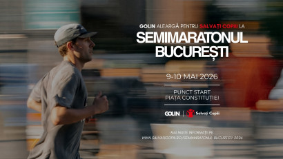 Golin aleargă pentru Salvați Copiii la Semimaratonul București și susține dotarea spitalelor cu echipamente vitale pentru nou-născuți