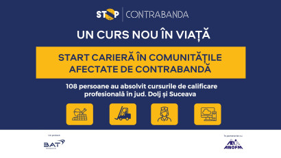 Un curs nou &icirc;n viață pentru comunitățile vulnerabile:&nbsp;108 persoane calificate &icirc;n prima serie a programului ANOFM &ndash; BAT Rom&acirc;nia,&nbsp;dedicat comunităților afectate de contrabandă