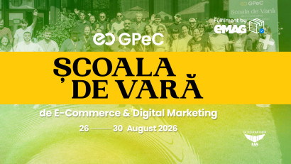 Școala de Vară GPeC 26 - 30 august 2026: 4 zile de cursuri de E-Commerce și Digital Marketing, networking, inspirație și schimb de idei