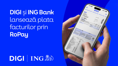 DIGI lansează plata facturilor prin RoPay, în parteneriat cu ING Bank: gratuit, sigur, instant