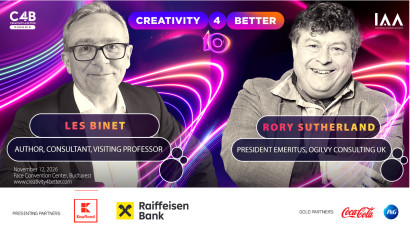 Rory Sutherland și Les Binet se alătură lui Mark Ritson în lineup-ul de Star Speakers al ediției aniversare Creativity4Better