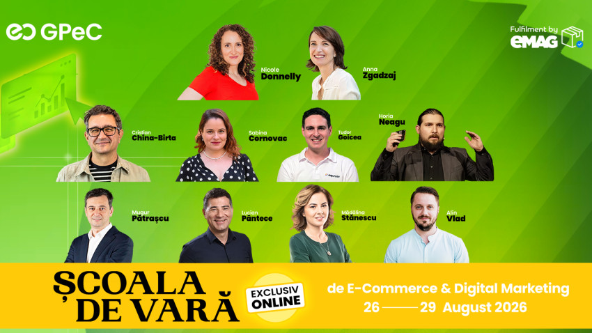 Școala de Vară GPeC 2026, online: 4 zile de know-how aplicat în E-Commerce & Digital Marketing, accesibilă de oriunde